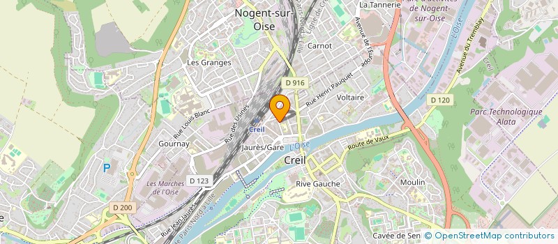 localisation de l'entreprise SERVICE AIDE AUX TOXICOMANES DE L OISE à CREIL