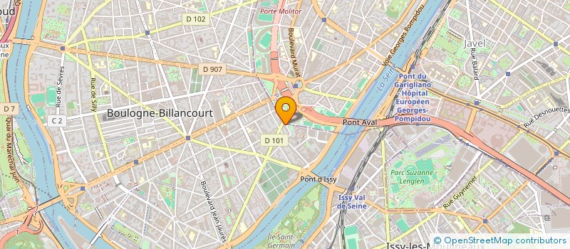 localisation de l'entreprise SERVICE ARTISANAL  BOULOGNE-BILLANCOURT