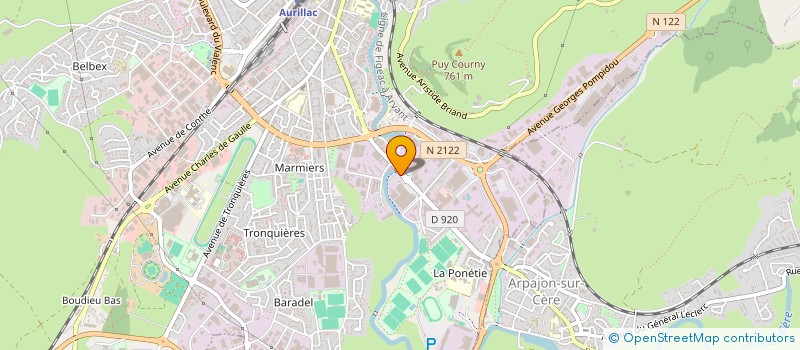 localisation de l'entreprise SERVICE AUDIO VIDEO à AURILLAC