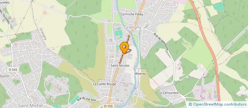 localisation de l'entreprise SERVICE AUTO 27 à GRAVIGNY