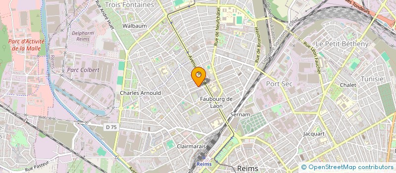 localisation de l'entreprise SERVICE AUTOMOBILES GROY FOURNITURES  REIMS