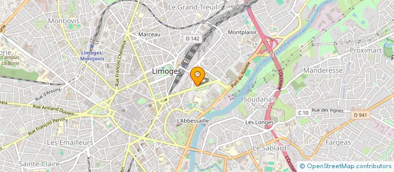 localisation de l'entreprise SERVICE AUTONOME DE GROUPE DE SANTE AU TRAVAIL DES ORGANISMES DE SECURITE SOCIALE à LIMOGES