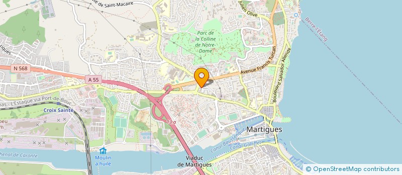 localisation de l'entreprise SERVICE BLANCHISSERIE INDUSTRIELLE à MARTIGUES
