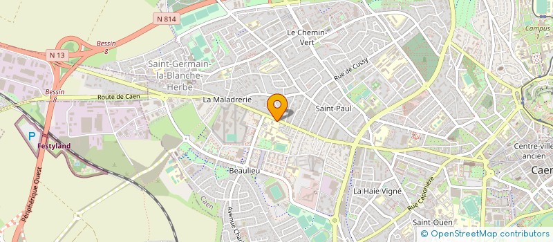 localisation de l'entreprise SERVICE CATHOL ENFANCE & JEUNES INADAPTE à CAEN