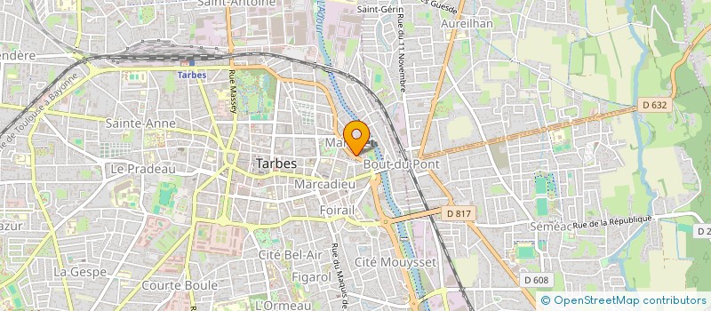 localisation de l'entreprise SERVICE CIVIL D'AIDE AUX PERSONNES AGEES  TARBES