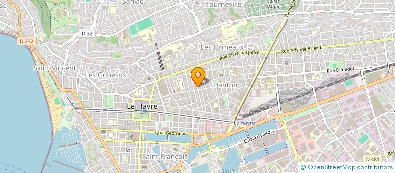 localisation de l'entreprise SERVICE CONFORT HEURTEVENT à LE HAVRE