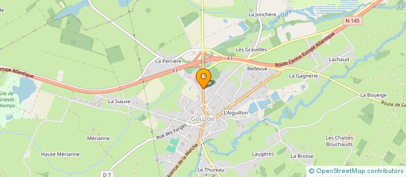 localisation de l'entreprise SERVICE DE PORTAGE DE REPAS A DOMICILE DU CANTON DE GOUZON à GOUZON