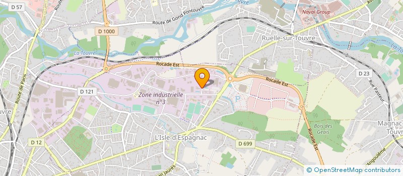 localisation de l'entreprise SERVICE DE PREVENTION ET DE SANTE AU TRAVAIL INTERENTREPRISES 16  L'ISLE-D'ESPAGNAC