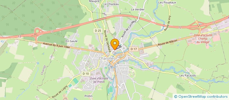 localisation de l'entreprise SERVICE DE REMPLACEMENT CHAROLLES à CHAROLLES