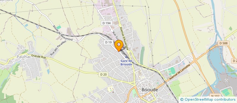 localisation de l'entreprise SERVICE DE SANTE AU TRAVAIL  BRIOUDE