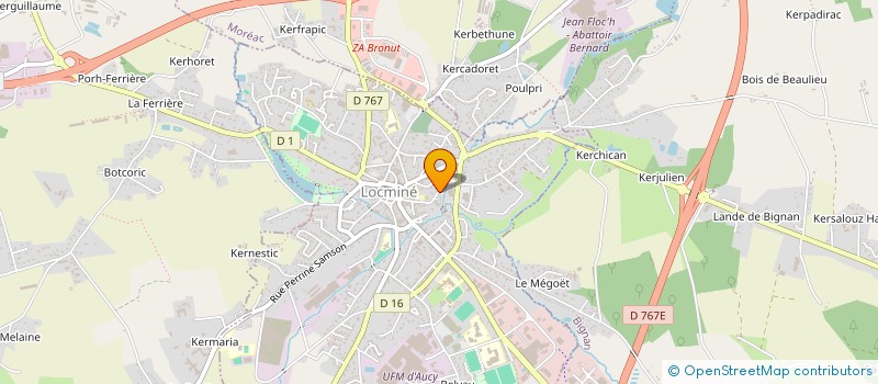 localisation de l'entreprise SERVICE DE SOINS A DOMICILE DE LOCMINE à LOCMINE