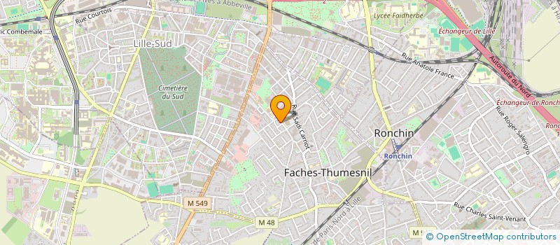 localisation de l'entreprise SERVICE DE SOINS INFIRMIERS A DOMICILE à FACHES-THUMESNIL
