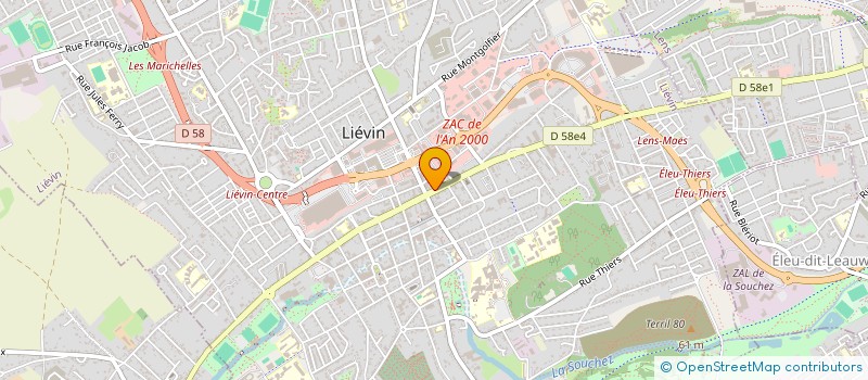 localisation de l'entreprise SERVICE DE SOINS INFIRMIERS A DOMICILE ARTOIS GOHELLE à LIEVIN