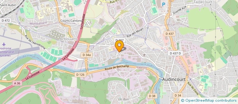 localisation de l'entreprise SERVICE DE SOUTIEN A DOMICILE  AUDINCOURT