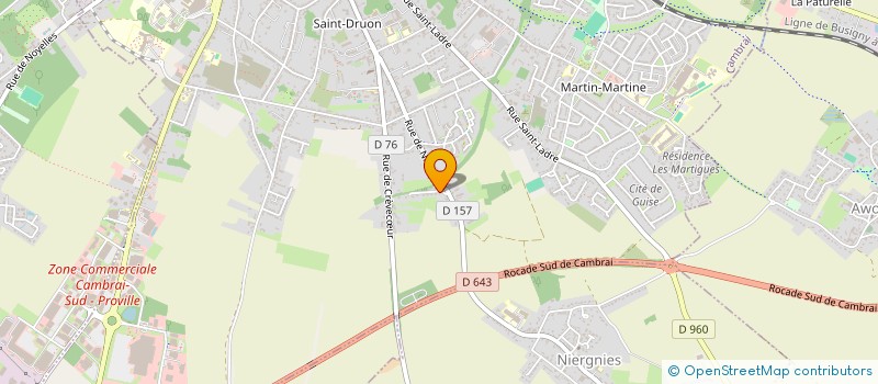 localisation de l'entreprise SERVICE DE TRAVAUX PERSONNALISES ET CONCEPTION à CAMBRAI
