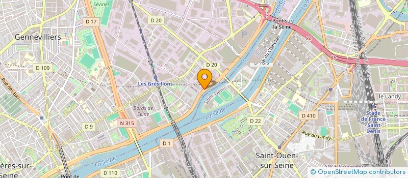 localisation de l'entreprise SERVICE ENERGIE THERMIQUE à GENNEVILLIERS