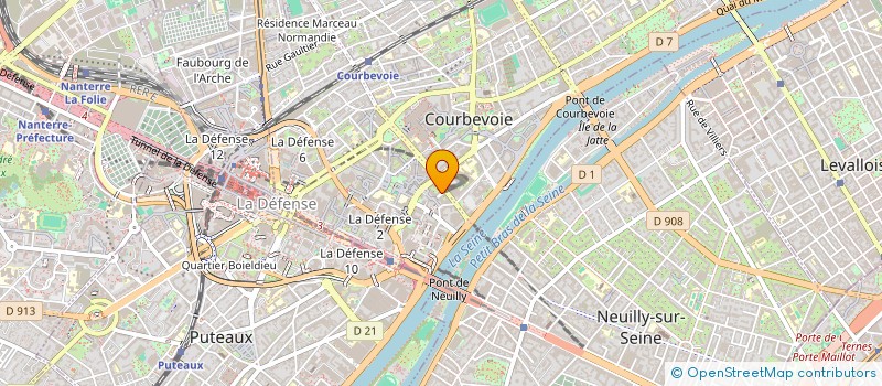 localisation de l'entreprise SERVICE ENTRETIEN BATIMENT à COURBEVOIE