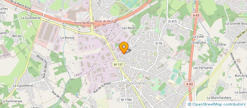 localisation de l'entreprise SERVICE ENTRETIEN DEPANNAGE AIR COMPRIME à LES SORINIERES