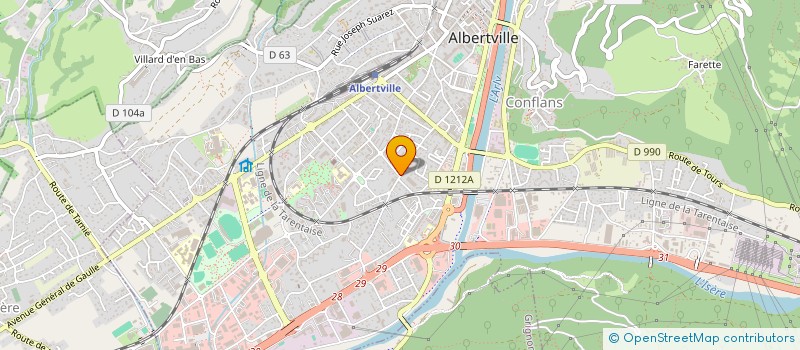 localisation de l'entreprise SERVICE ET INSTALLATION ELECTRIQUE DU BATIMENT  ALBERTVILLE