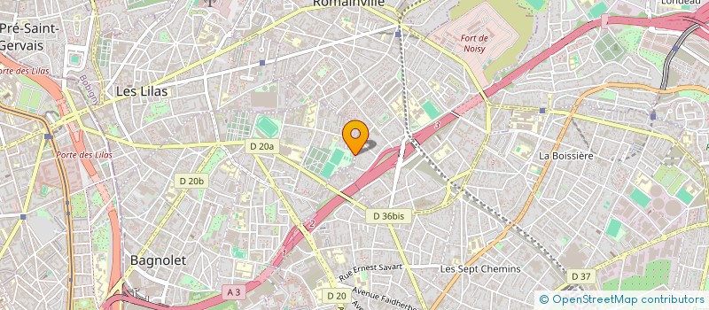 localisation de l'entreprise SERVICE ET LUMIERE à BAGNOLET