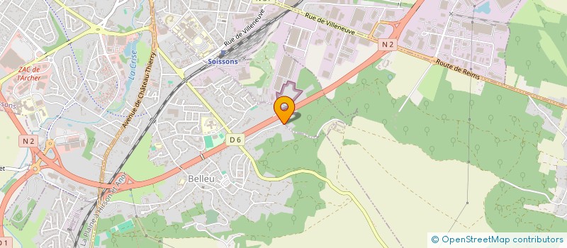 localisation de l'entreprise SERVICE INFO PRO  BELLEU