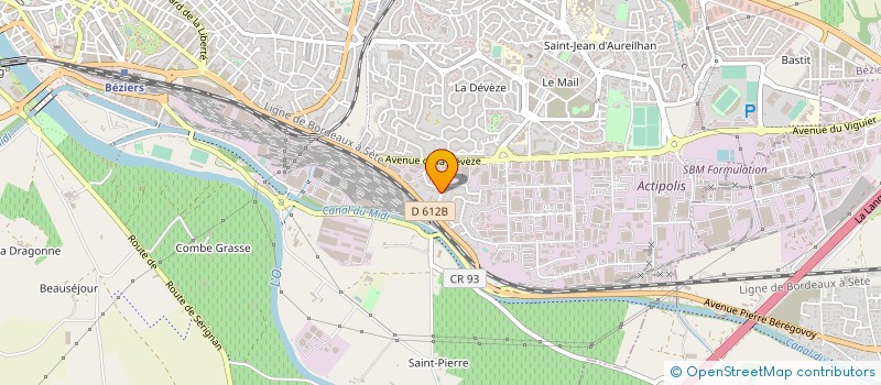 localisation de l'entreprise SERVICE INSTALLATION ENTRETIEN TELEPHONI à BEZIERS