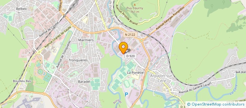 localisation de l'entreprise SERVICE INTERPROF GESTION ARTISAN CANTAL à AURILLAC