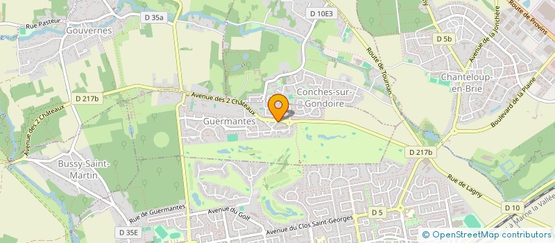 localisation de l'entreprise SERVICE NETTOYAGE ENTRETIEN  GUERMANTES