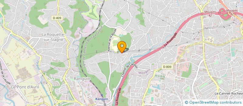 localisation de l'entreprise SERVICE PISCINES VILLAS COTE D'AZUR à MOUGINS