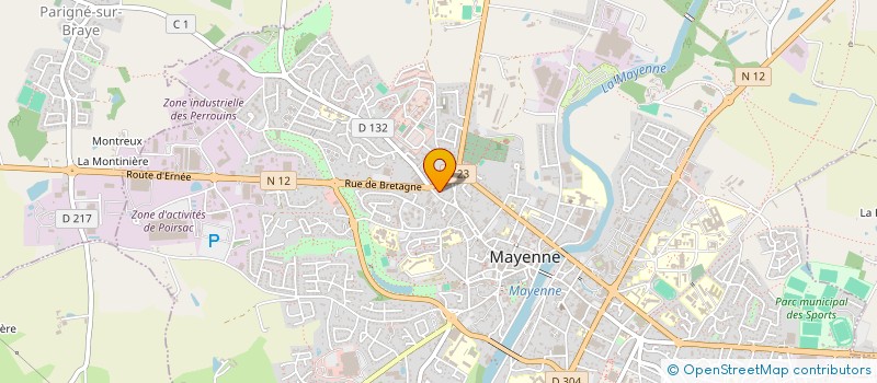 localisation de l'entreprise SERVICE PLUS MENUISERIE 53  MAYENNE