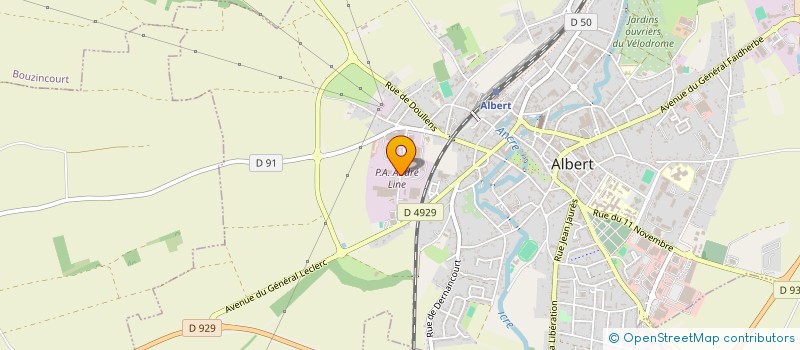 localisation de l'entreprise SERVICE PNEUS SARL à ALBERT