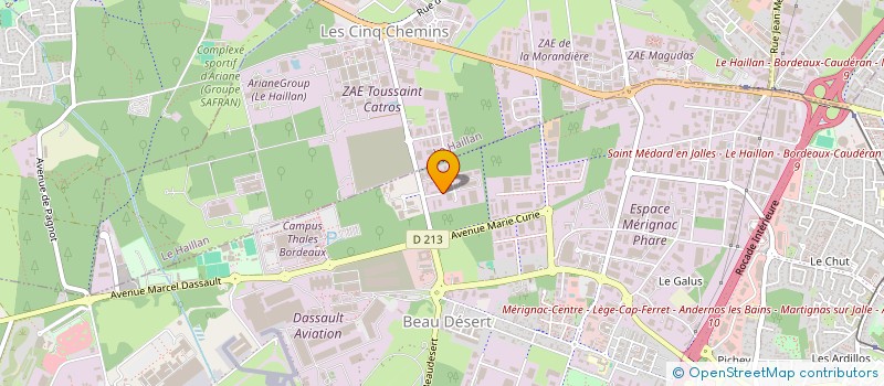 localisation de l'entreprise SERVICE POSE  MERIGNAC