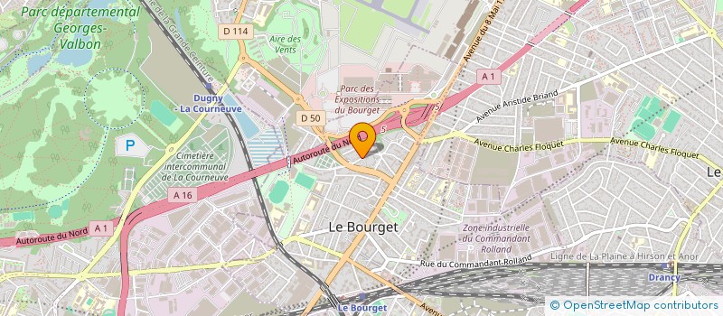 localisation de l'entreprise SERVICE PRESTIGE à LE BOURGET