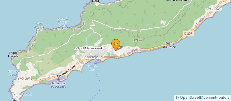 localisation de l'entreprise SERVICE PREVENTION REINSERTION DESIRADE à LA DESIRADE