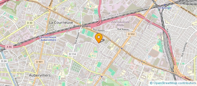 localisation de l'entreprise SERVICE PRO à LA COURNEUVE