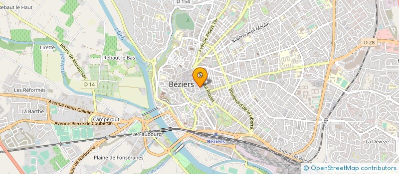 localisation de l'entreprise SERVICE PUBLICITE RELATIONS ANNONCES à BEZIERS