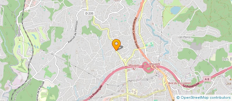 localisation de l'entreprise SERVICE SOCIAL INTERENTREPRISES REGIONS COTE D'AZUR à MOUGINS