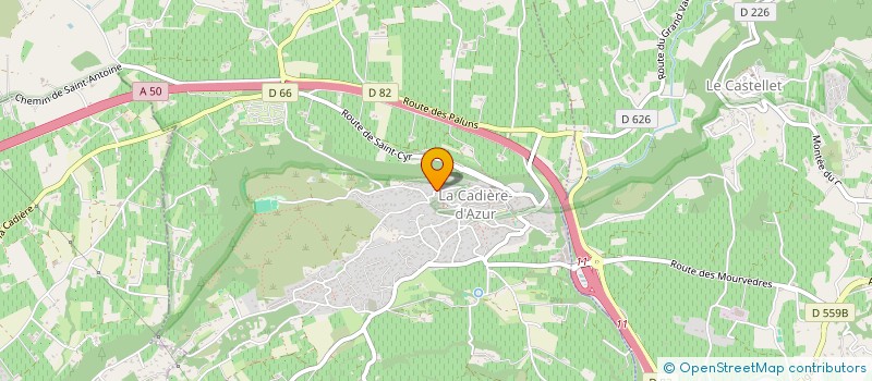 localisation de l'entreprise SERVICE TECHNIQUE CHAUFFAGE à LA CADIERE-D'AZUR