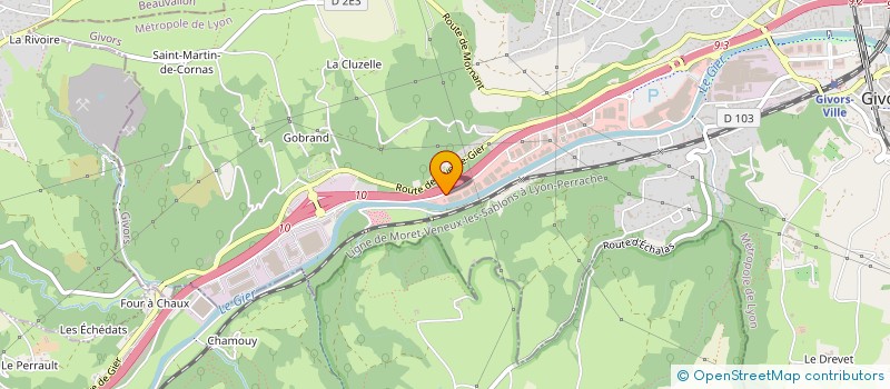 localisation de l'entreprise SERVICE TECHNIQUE TOPOGRAPHIE LASER à GIVORS