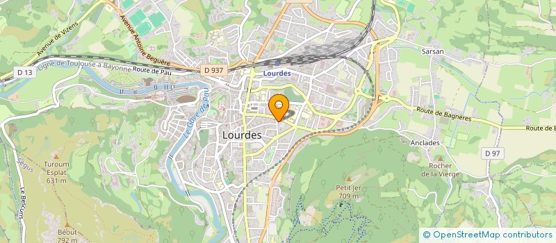 localisation de l'entreprise SERVICE TRAITEMENT INFORMATIQUE PYRENEES à LOURDES
