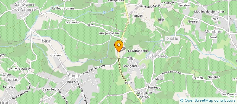 localisation de l'entreprise SERVICE TRANSPORT DUGUET  SAMONAC