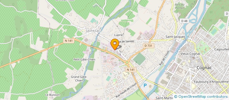 localisation de l'entreprise SERVICES A DOMICILE (S.A.D.) à COGNAC