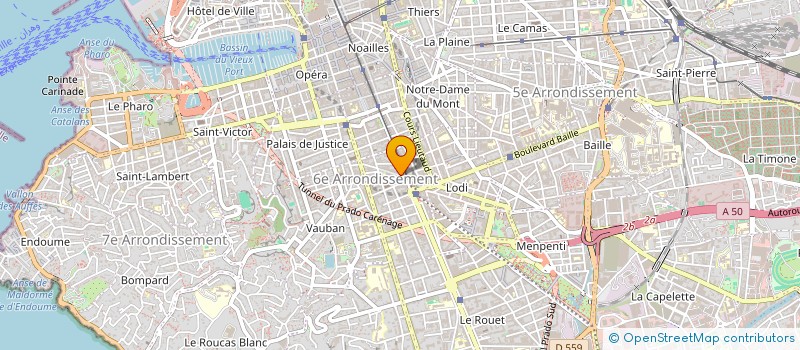 localisation de l'entreprise SERVICES A LA PERSONNE 13006 - SAP6  MARSEILLE