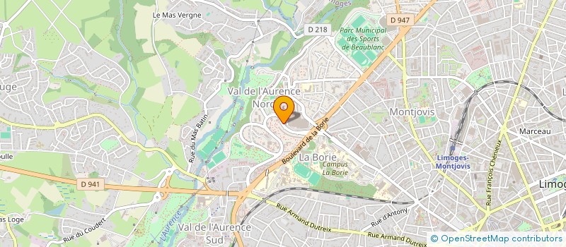 localisation de l'entreprise SERVICES ADAPTES POUR VOTRE BONHEUR à LIMOGES