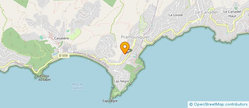 localisation de l'entreprise SERVICES AEROMARITIMES ET SANITAIRES MULTIPLES à LE LAVANDOU