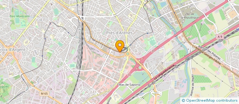 localisation de l'entreprise SERVICES AUTOCARS MONDIAL MOMTP 98 à MONTPELLIER