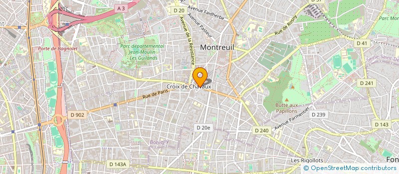 localisation de l'entreprise SERVICES AUTOS à MONTREUIL