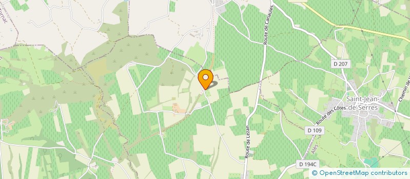 localisation de l'entreprise SERVICES AUX STRUCTURES EQUESTRES à CANAULES-ET-ARGENTIERES