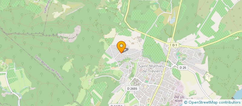 localisation de l'entreprise SERVICES ESPACES VERTS  SAINT-MATHIEU-DE-TREVIERS