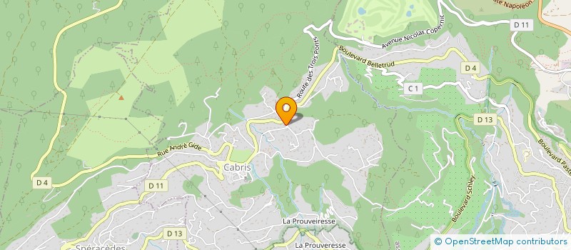 localisation de l'entreprise SERVICES ET PROJETS PERSONNALISES  CABRIS